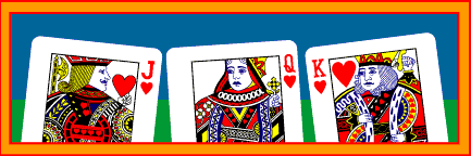 (The Jack of Hearts fighiing over the queeen of hearts with the king of hearts.